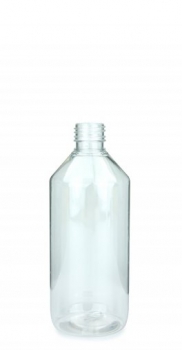 PET-Flasche 500ml rund klar, Mündung 28/410, Lieferung ohne Verschluss!